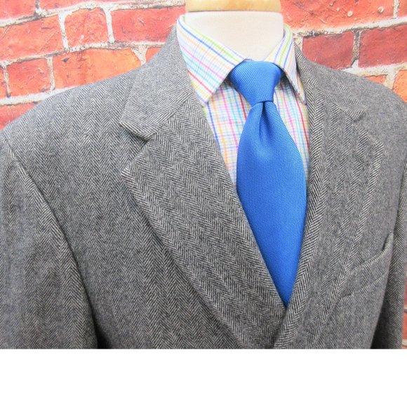 Cricketeer Other - 44 LONG- CRICKETEER HERRINGBONE WOOL/CAMEL HAIR/NYLON SPORT COAT GRAY